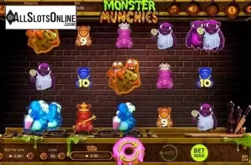 Reels screen. Monster Munchies from Booming Games