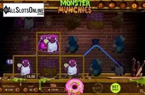 Win screen. Monster Munchies from Booming Games