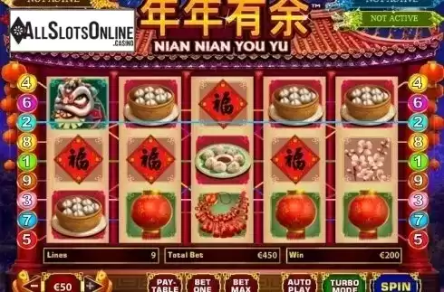 Win Screen . Nian Nian You Yu from Playtech