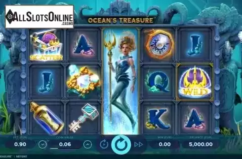 Reel Screen. Ocean's Treasure from NetEnt