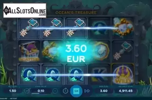 Win Screen 1. Ocean's Treasure from NetEnt