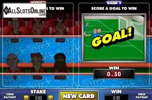 Win screen. Offside And Seek from Microgaming