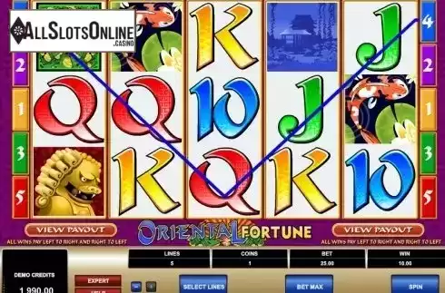 Screen 2. Oriental Fortune from Microgaming