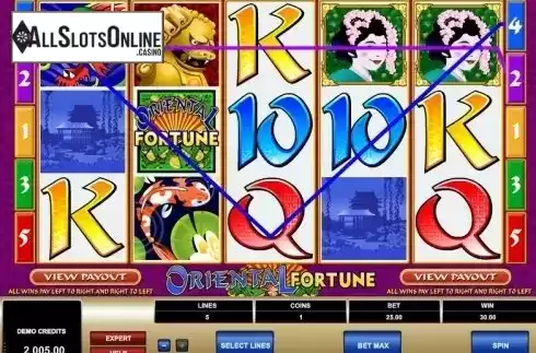 Screen 1. Oriental Fortune from Microgaming
