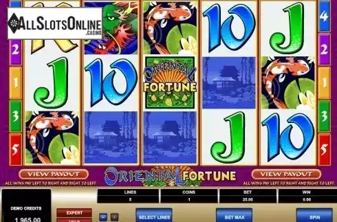 Screen 3. Oriental Fortune from Microgaming