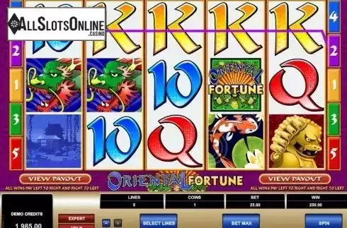 Screen 5. Oriental Fortune from Microgaming