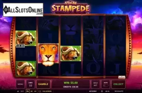 Win Screen 2. African Stampede from Greentube