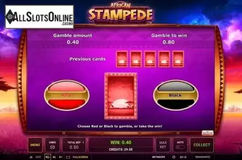Gamble. African Stampede from Greentube