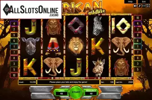 Reel Screen. African Wildlife from Platin Gaming