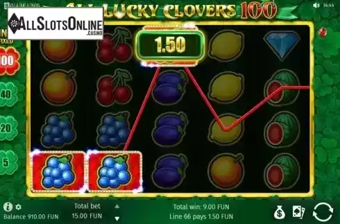 Win Screen 100 lines. All Lucky Clovers from BGAMING