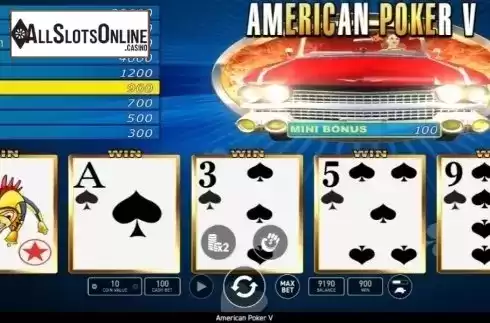 Game Screen 3. American Poker V from Wazdan