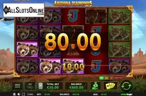 Win Screen 1. Arizona Diamonds from StakeLogic