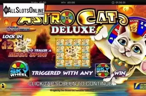 Start Screen. Astro Cat Deluxe from Lightning Box