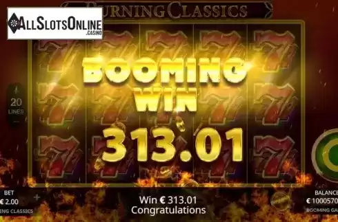 Booming Win. Burning Classics from Booming Games