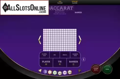 Reel Screen. Baccarat Supreme from OneTouch