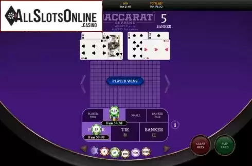 Win Screen 1. Baccarat Supreme from OneTouch