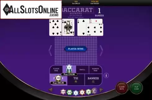 Win Screen 2. Baccarat Supreme from OneTouch