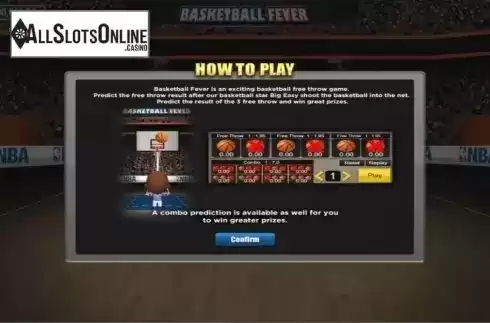 Game Rules. Basketball Fever from Vela Gaming