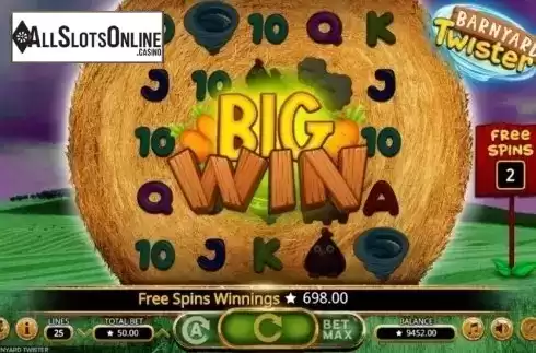 Big Win. Barnyard Twister from Booming Games