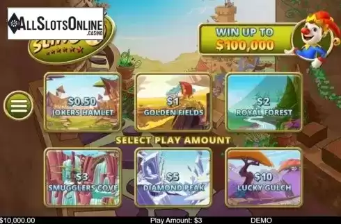 Start Screen. Big Money Slingo from Instant Win Gaming
