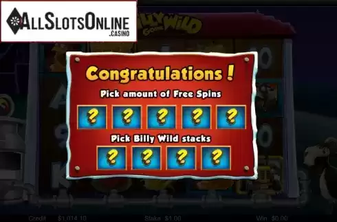 Free Spins Win. Billy Gone WIld from Live 5
