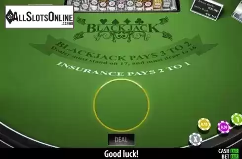 Game screen. BlackJack Single (World Match) from World Match