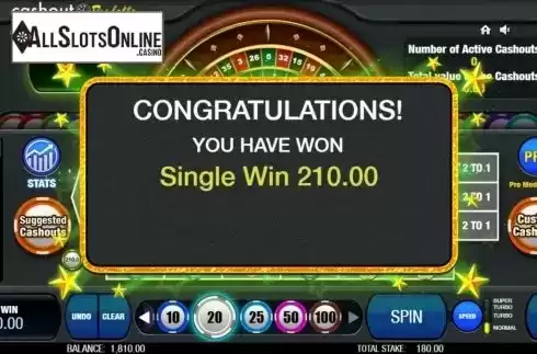 Win Screen 3. Cashout Roulette from Microgaming