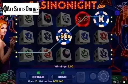 Win screen 3. Casinonight Dice from Mancala Gaming