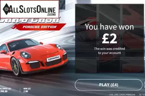 Win screen 1. Car & Cash - Porsche from gamevy