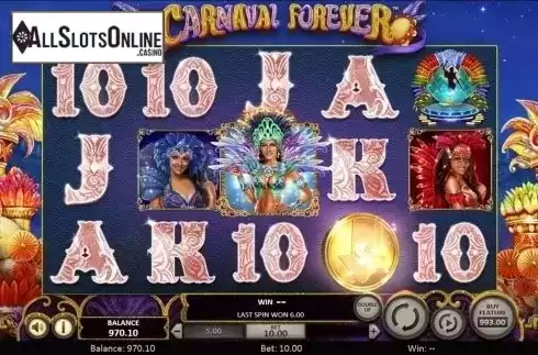 Buy Feature Discount screen. Carnaval Forever from Betsoft