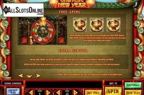 Paytable 2. Chinese New Year (Play'n Go) from Play'n Go