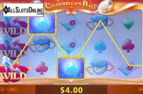 Wild win screen. Cinderella's Ball from Red Tiger