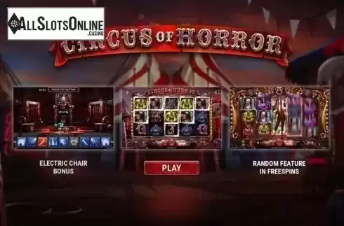 Start Screen. Circus of Horror from GameArt