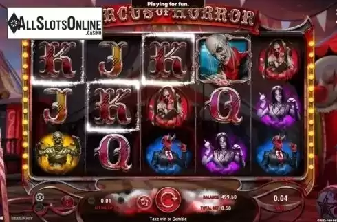Win Screen. Circus of Horror from GameArt