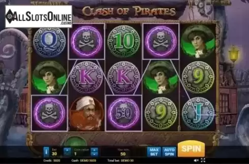 Win screen. Clash of Pirates from Evoplay Entertainment