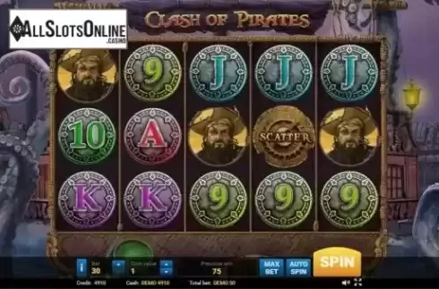 Reel screen. Clash of Pirates from Evoplay Entertainment
