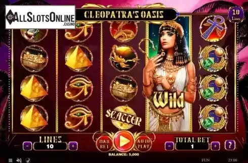 Reel Screen. Cleopatras Oasis from Spinomenal