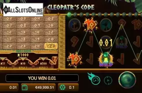 Win screen. Code Cleopatra's from Manna Play