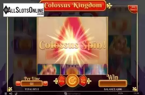 Win Screen. Colossus Kingdom from Spinomenal