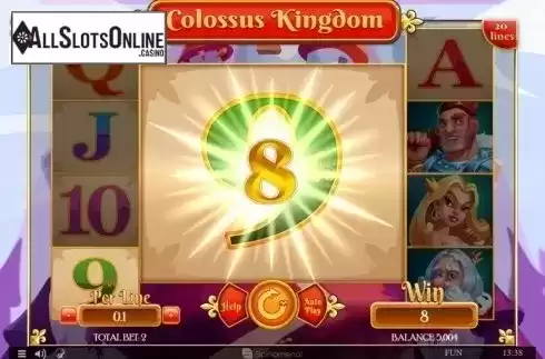 Win Screen. Colossus Kingdom from Spinomenal