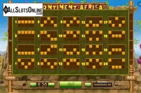 Screen5. Continent Africa from BF games