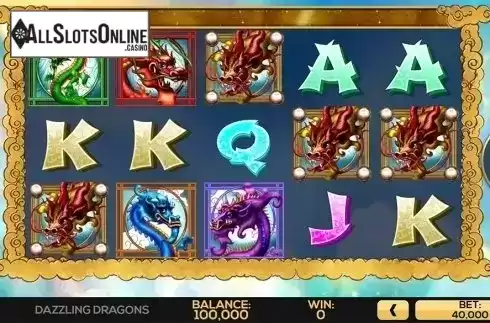 Reels screen. Dazzling Dragons from High 5 Games