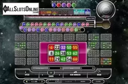 Game Screen. Deep Space Bingo from Oryx