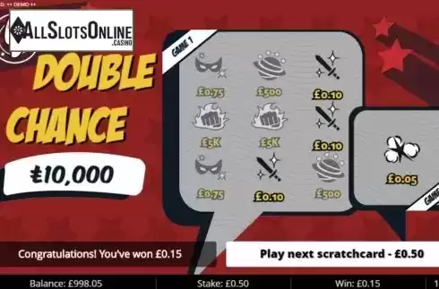 Win Screen 2. Double Chances S from Gluck Games