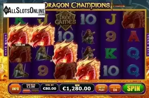 Win Screen 2. Dragon Champions from Playtech