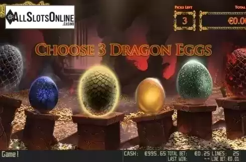 Bonus game. Dragon's Reels HD from World Match
