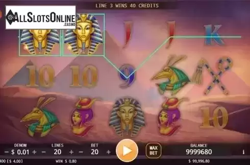 Win screen. Egyptian Empress from KA Gaming