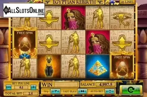 Screen 2. Egyptian Rebirth from Spinomenal