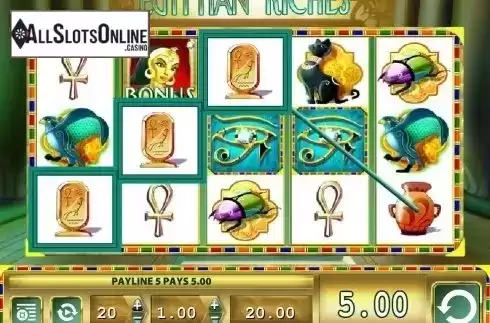 Win screen. Egyptian Riches (SG) from SG