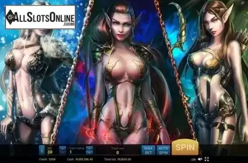 Freespins screen. Elven Princesses from Evoplay Entertainment